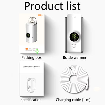 On-the-Go Comfort Cordless Portable Baby Bottle Warmer – Travel Essential for Busy Parents Warm bottles anytime, anywhere.