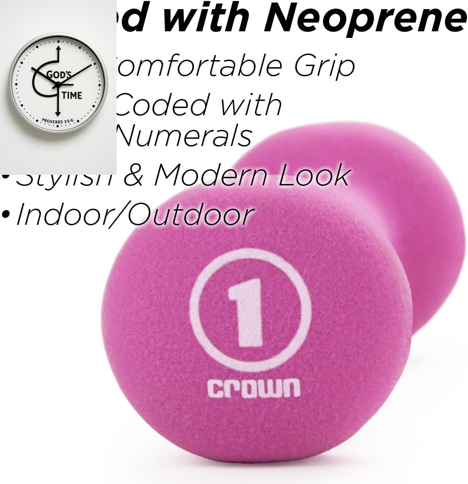 Neoprene Dumbbell Set with Rack – 1, 2, 3 lb Hand Weights for Home Gym, Indoor & Outdoor Use – Soft Grip Sprint Set for Cardio, Strength & Rehab
