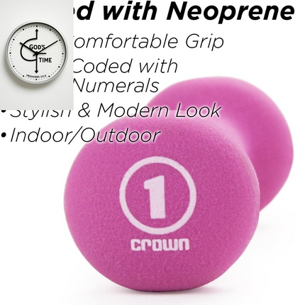 Neoprene Dumbbell Set with Rack – 1, 2, 3 lb Hand Weights for Home Gym, Indoor & Outdoor Use – Soft Grip Sprint Set for Cardio, Strength & Rehab