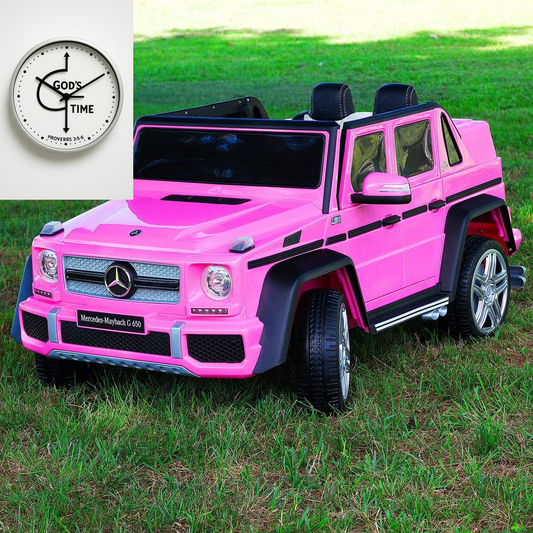 2021 Licensed Maybach 12V Ride-On Car for Kids – Pink Electric Vehicle with MP3, Parental Remote, Leather Seat & Safety Features